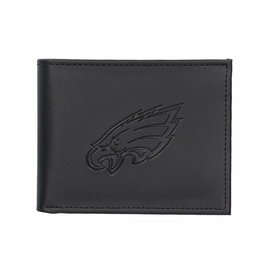 * Men'S Black Philadelphia Eagles Hybrid Bi-Fold Wallet | Accessories