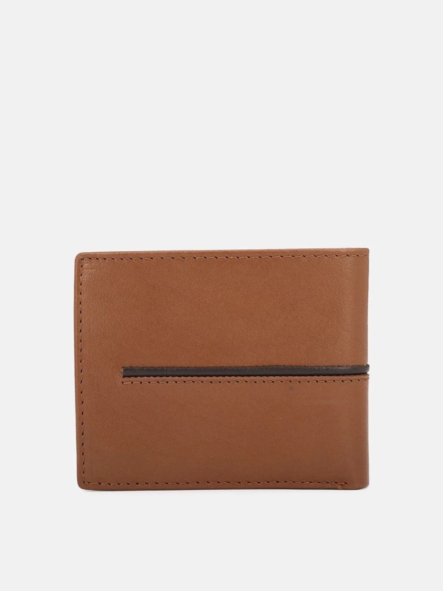 * Allen Solly Men Brown Leather Two Fold Wallet | Wallets