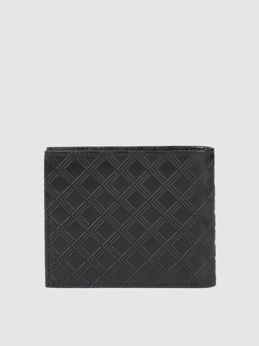 * Allen Solly Men Black Textured Two Fold Leather Wallet | Wallets