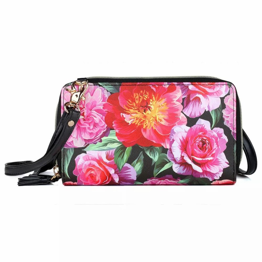 * Julia Buxton Bold Floral Ultimate Organizer Rfid-Blocking Wallet On A String | Accessories