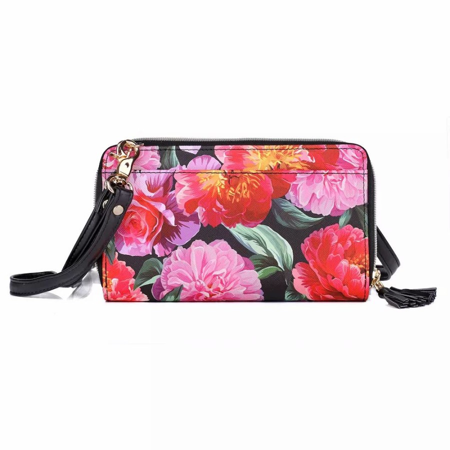 * Julia Buxton Bold Floral Ultimate Organizer Rfid-Blocking Wallet On A String | Accessories