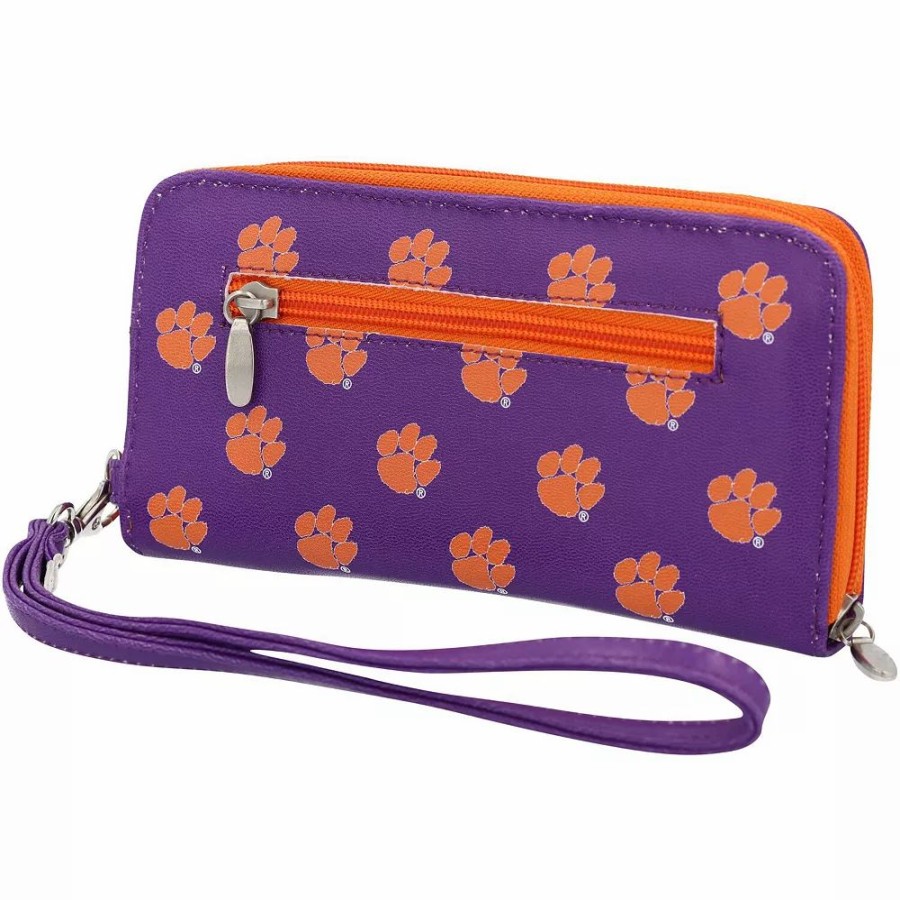 * Women'S Clemson Tigers Zip-Around Wristlet Wallet | Accessories