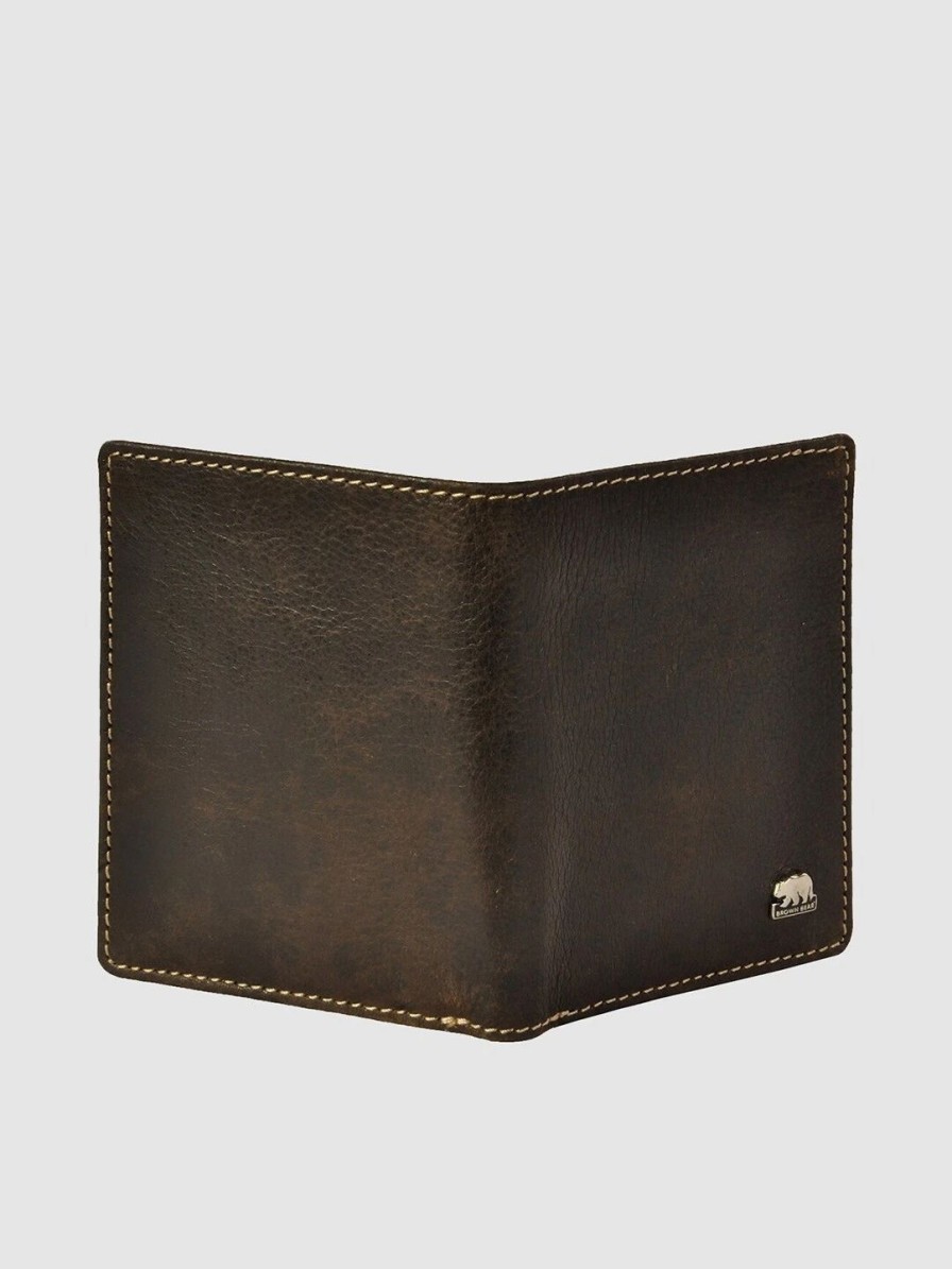 * Brown Bear Men Brown Leather Two Fold Wallet | Wallets