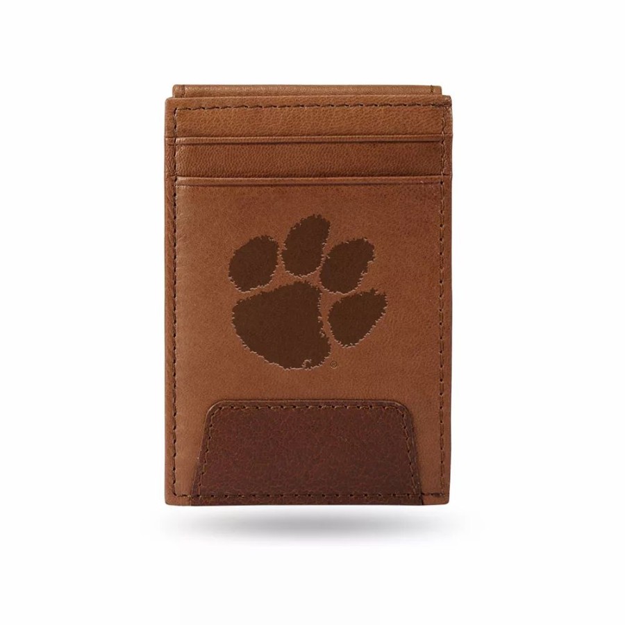 * Clemson Tigers Embossed Slim Leather Wallet | Accessories