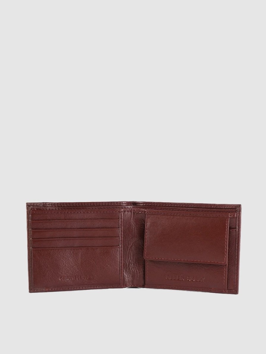 * Allen Solly Men Brown Solid Two Fold Leather Wallet | Wallets