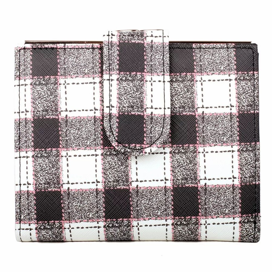 * Julia Buxton Textured Plaid Lexington Rfid-Blocking Wallet | Accessories