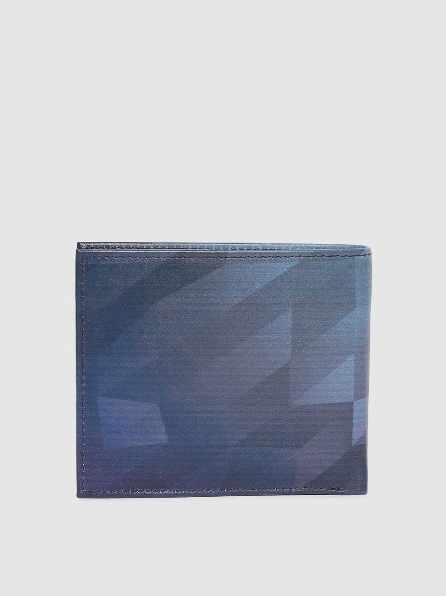 * Allen Solly Men Blue Printed Leather Two Fold Wallet | Wallets