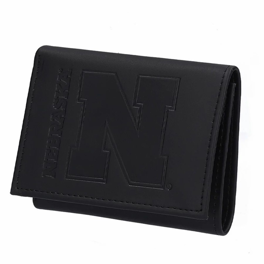 * Men'S Black Nebraska Huskers Hybrid Tri-Fold Wallet | Accessories