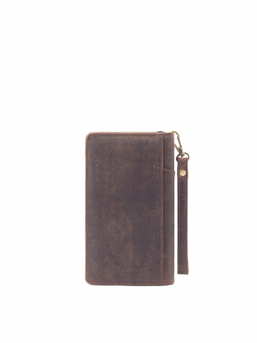 * Goatter Leather Zip Around Wallet With Passport Holder | Wallets