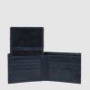 * Louis Philippe Men Navy Blue Textured Two Fold Leather Wallet | Wallets