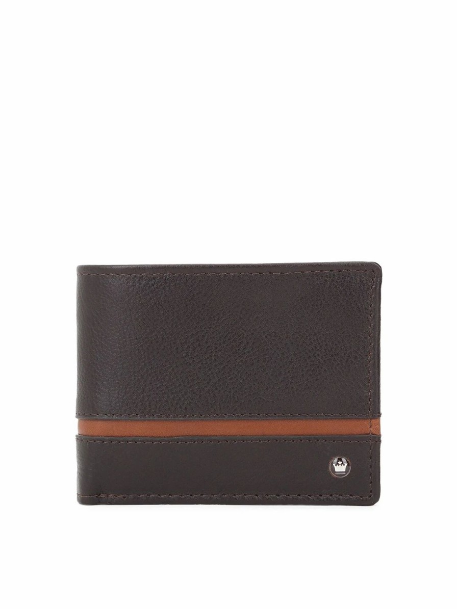 * Louis Philippe Men Brown Textured Leather Wallet | Wallets