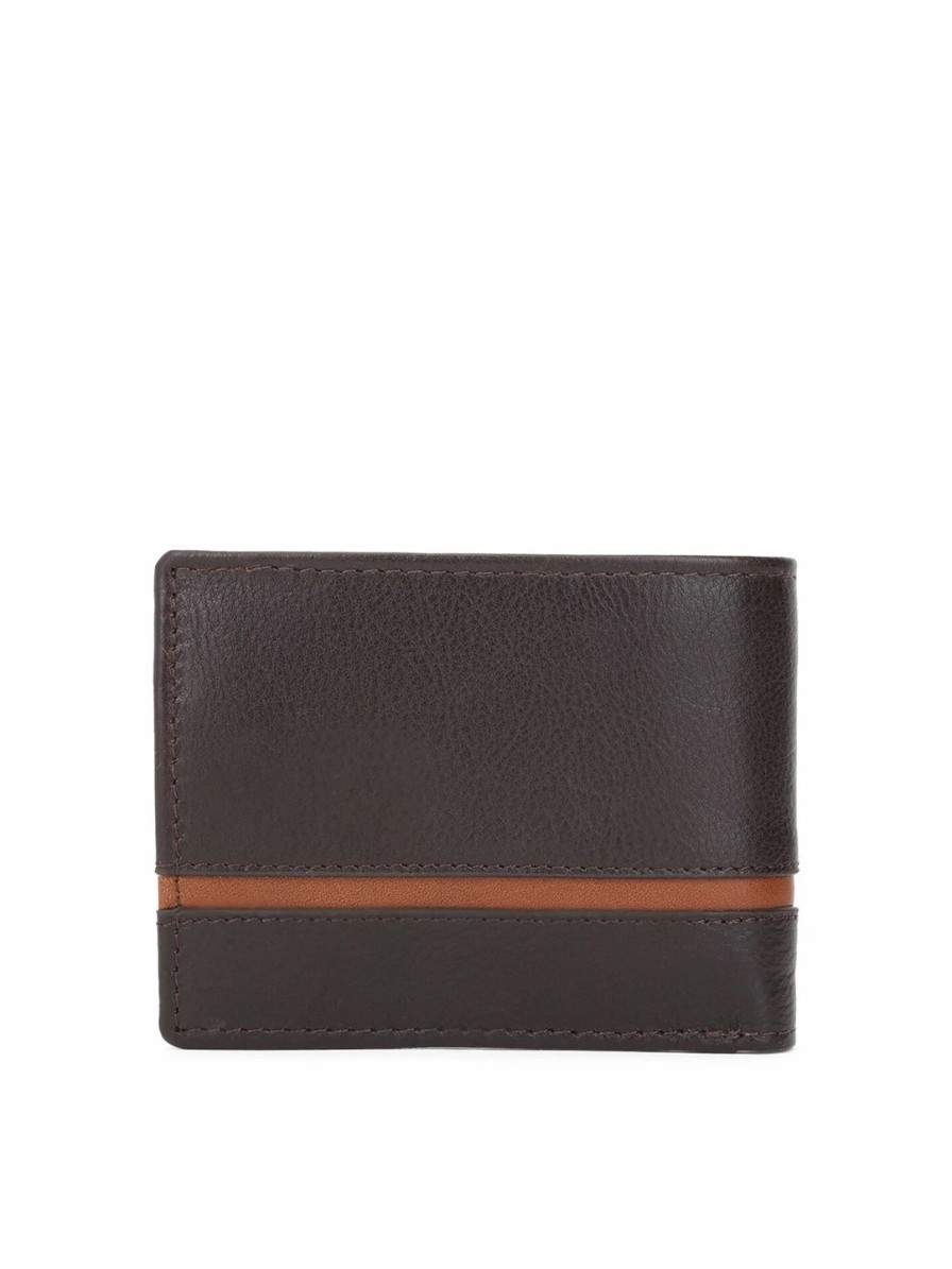 * Louis Philippe Men Brown Textured Leather Wallet | Wallets