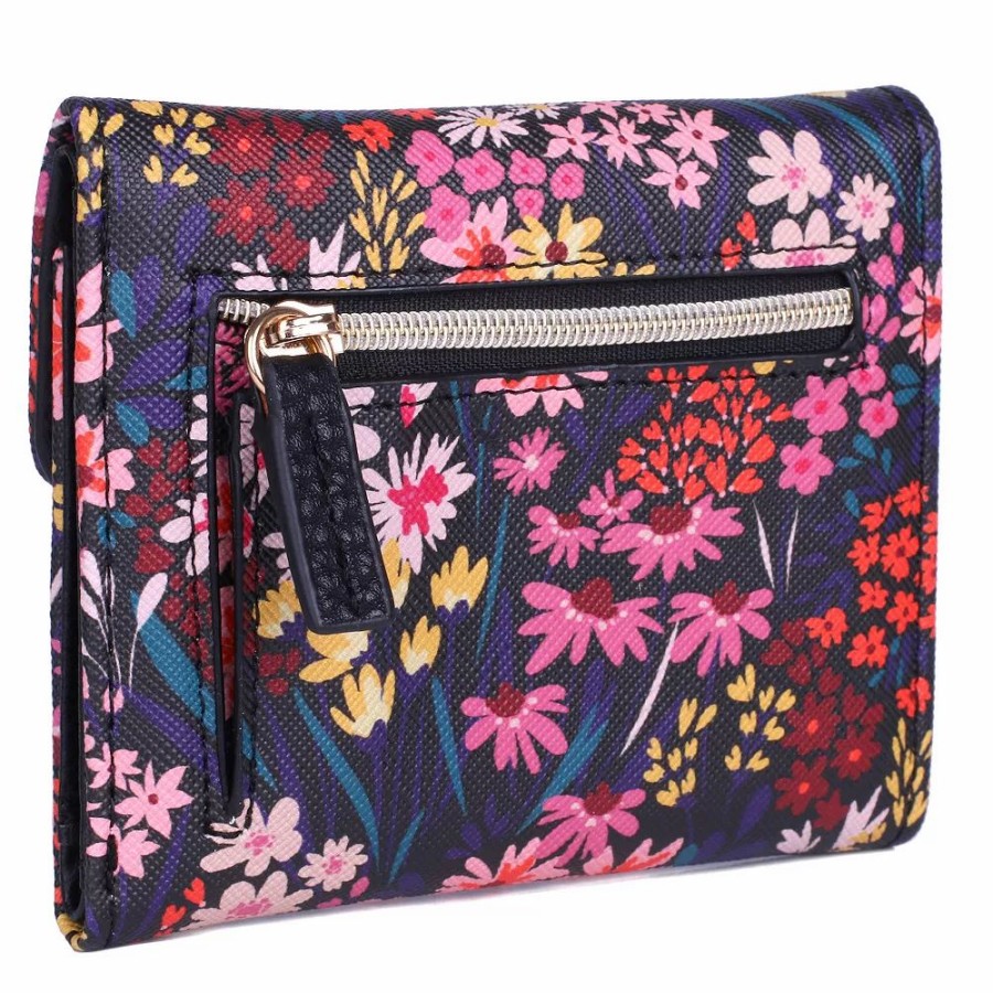 * Julia Buxton Ditsy Garden Mini Trifold Rfid-Blocking Wallet | Accessories