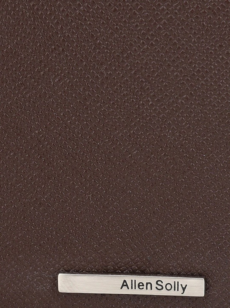 * Allen Solly Men Coffee Brown Snakeskin Textured Three Fold Leather Wallet | Wallets