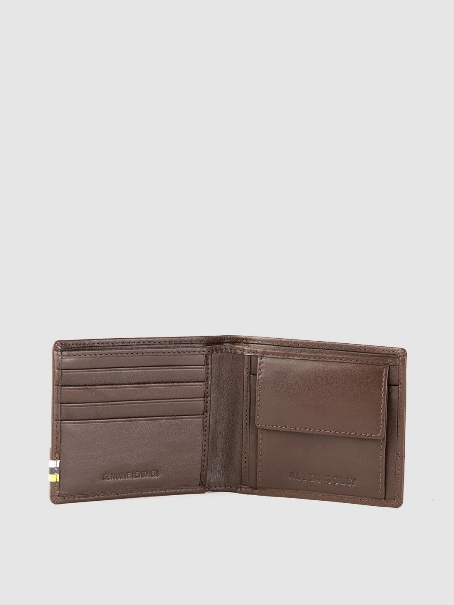 * Allen Solly Men Coffee Brown Solid Leather Two Fold Wallet | Wallets