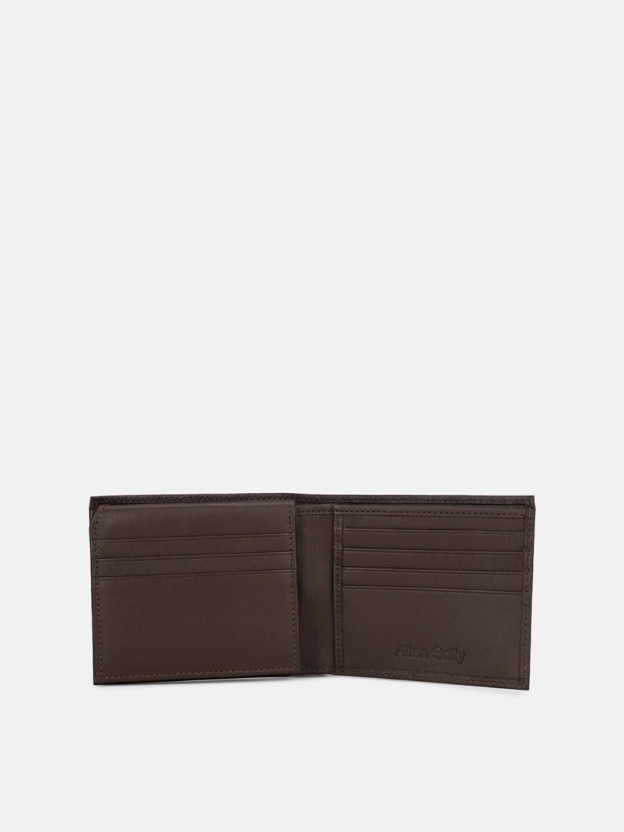 * Allen Solly Men Brown Textured Leather Two Fold Wallet | Wallets