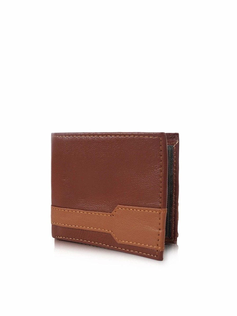 * Cimoni Uni Tan Leather Two Fold Wallet | Wallets