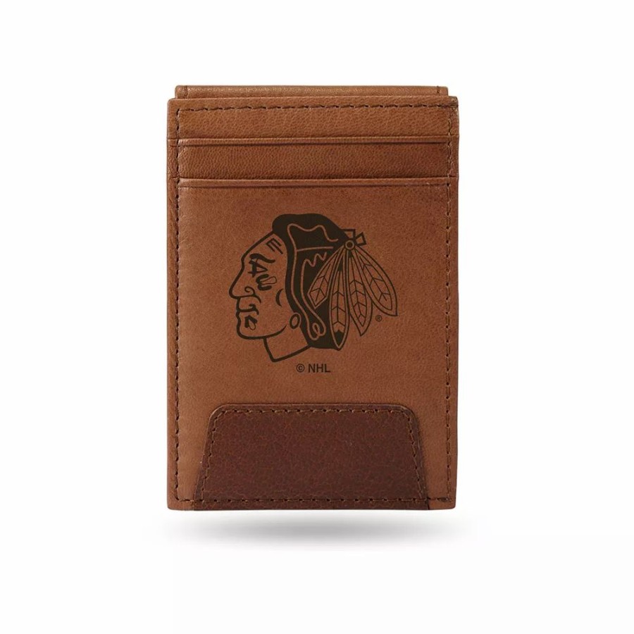 * Chicago Blackhawks Embossed Slim Leather Wallet | Accessories